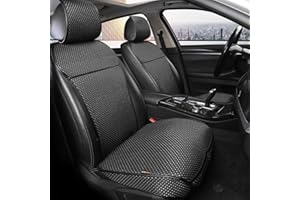 Auto Newer Luxury Breathable Car Seat Cover Fit Four Seasons, Universal Front of Car Seat Cushions, Bottom Seat Covers of Full Wrapped Edge,Universal Fit for 95% Cars,SUV(Black+Grey，2PCS)