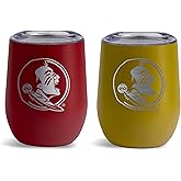 The Memory Company Officially Licensed NCAA 12oz Stemless Tumbler Set – 2-Pack Double-Wall Stainless Steel Home & Away Game Day Cups