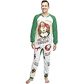 INTIMO Elf The Movie Men's OMG Santa! I Know Him! One-Piece Sleeper Pajama Union Suit