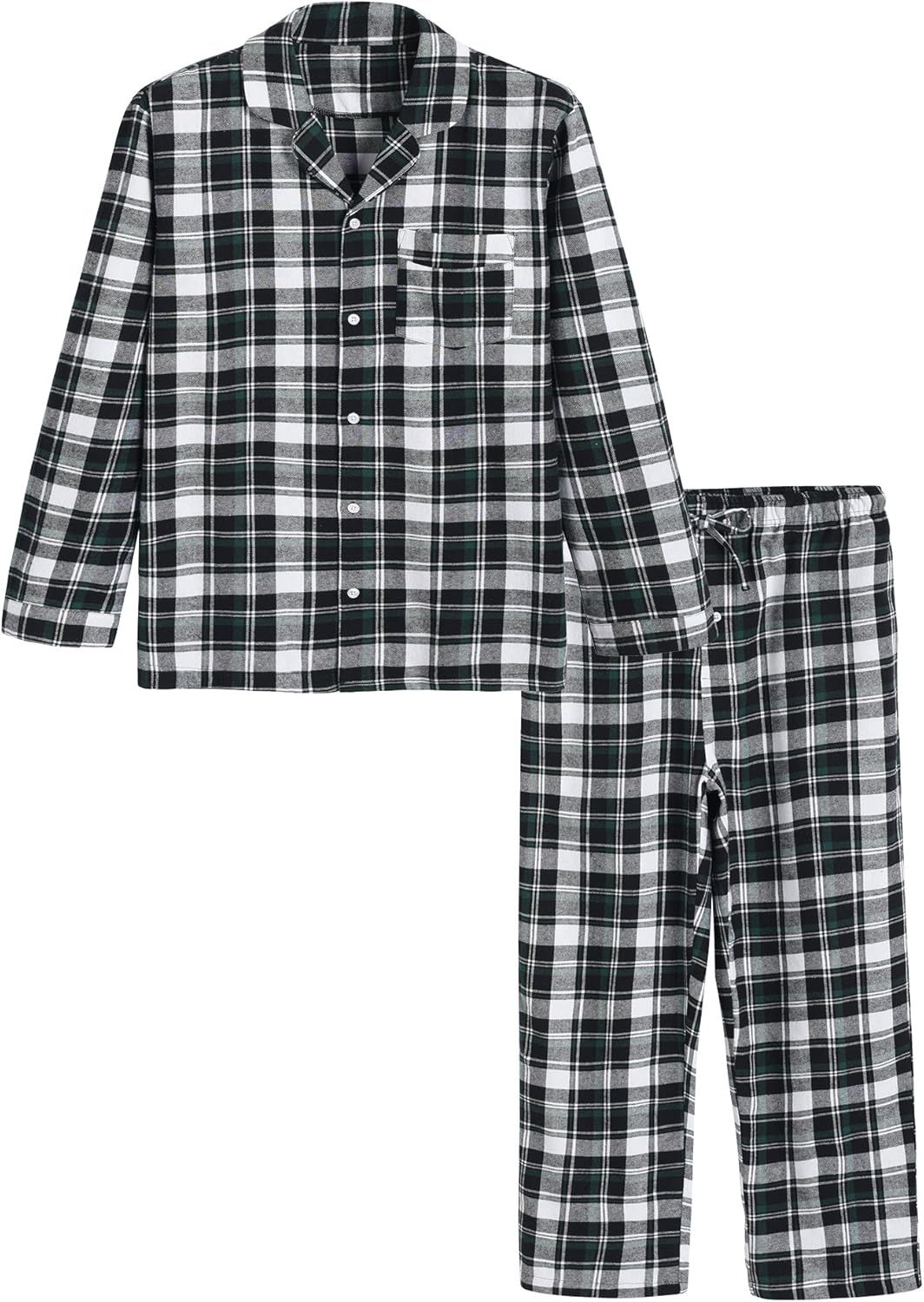 Latuza Men’s Cotton Pajama Set Plaid Woven Sleepwear at  Men’s Clothing store