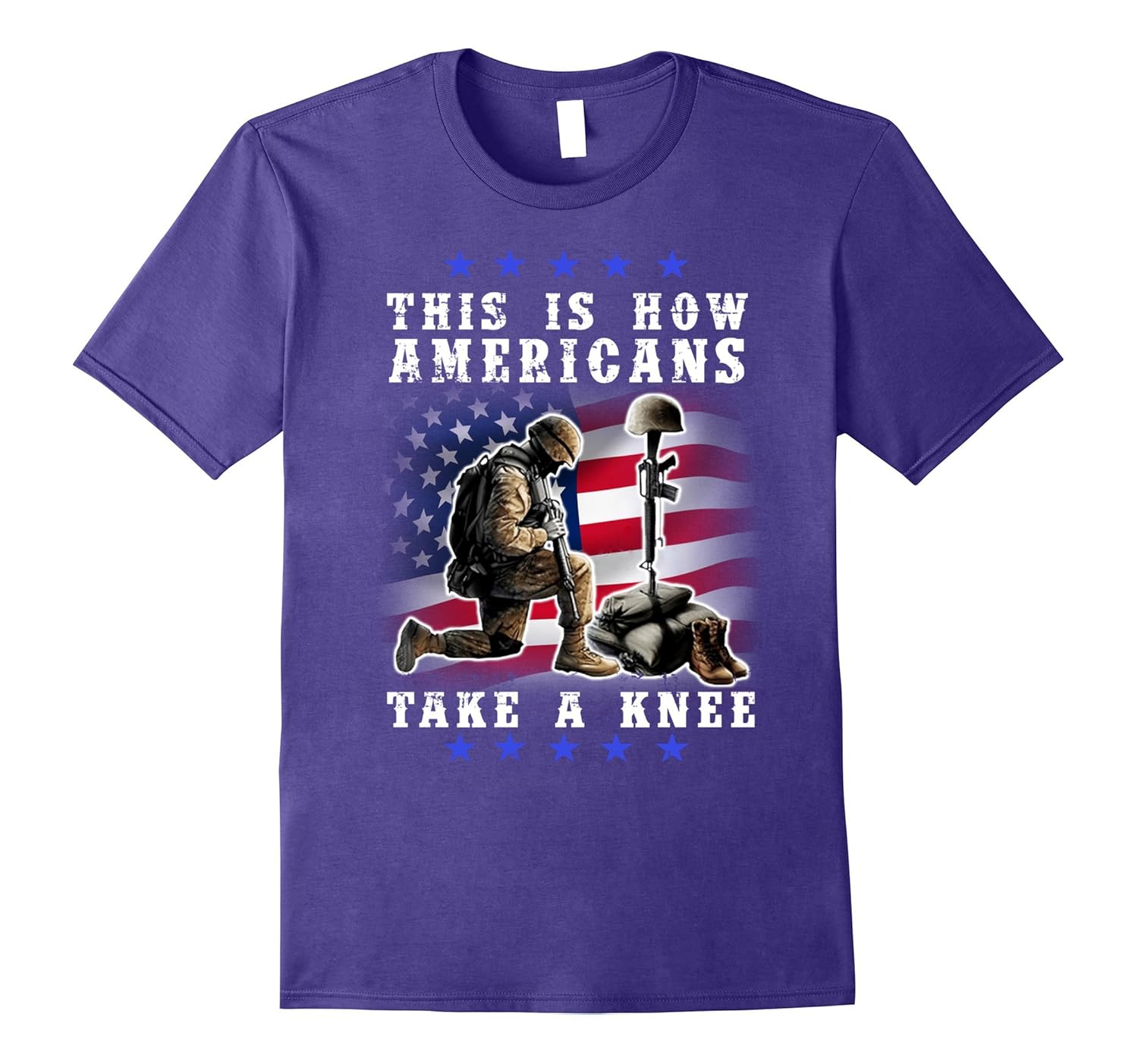 this is how americans take a kneel t-shirt veteran tee-ANZ