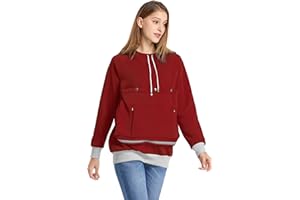 LINYUCHEN Cat Dog Carrier Hoodies – Puppy Kitten Carrying Sweatshirt Large Pet Pocket Pullover Top – Unisex Kangaroo Hoodies