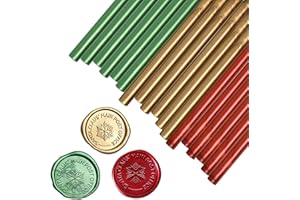 Gift Boutique - Pack of 36 Premium Christmas Sealing Wax Glue Gun Sticks Holiday Xmas Stamp Seals for Wax Seal Stamps Letters