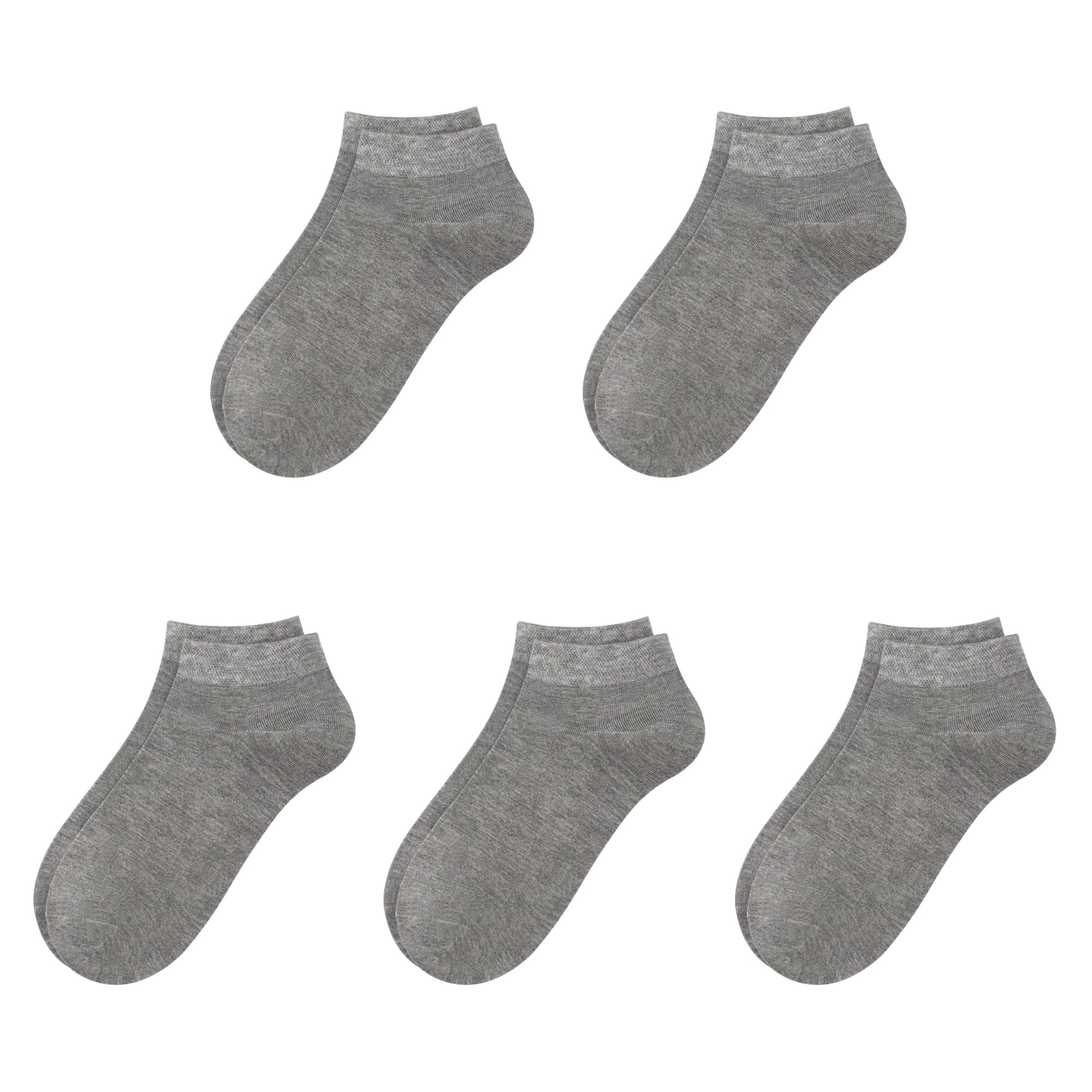 Photo 1 of SERISIMPLE Viscose Bamboo School Socks Ankle Super Soft Kids Socks Stretch Cuffs Athletic Socks Odor Resistant Anti-odor 5 Pairs (Large, Grey)
