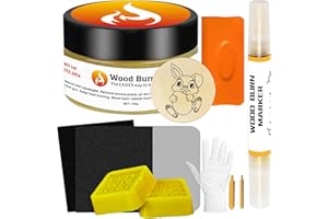 WAN2TLK 120ml Wood Burn Paste Kit, With Beewax, Wooden Burning Pens, 2 Replacement Nibs, Perfect for Artists And Beginners In Handcrafted Wooden Burning Projects