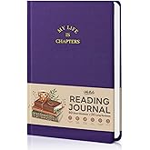 WEMATE Reading Journal - 80 Reviews & 5 Bookmarks Reading Log, Book Journal for Book Lovers Gifts with 220 Pages, Reading Tracker for Progress & Notes, A5 (Purple)