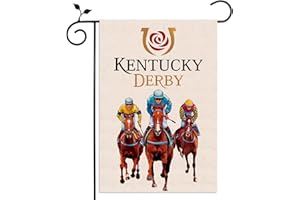 Nepnuser Kentucky Garden Flag Run for The Rose Horse Racing Party Decoration Double Sided Lawn Front Yard Sign