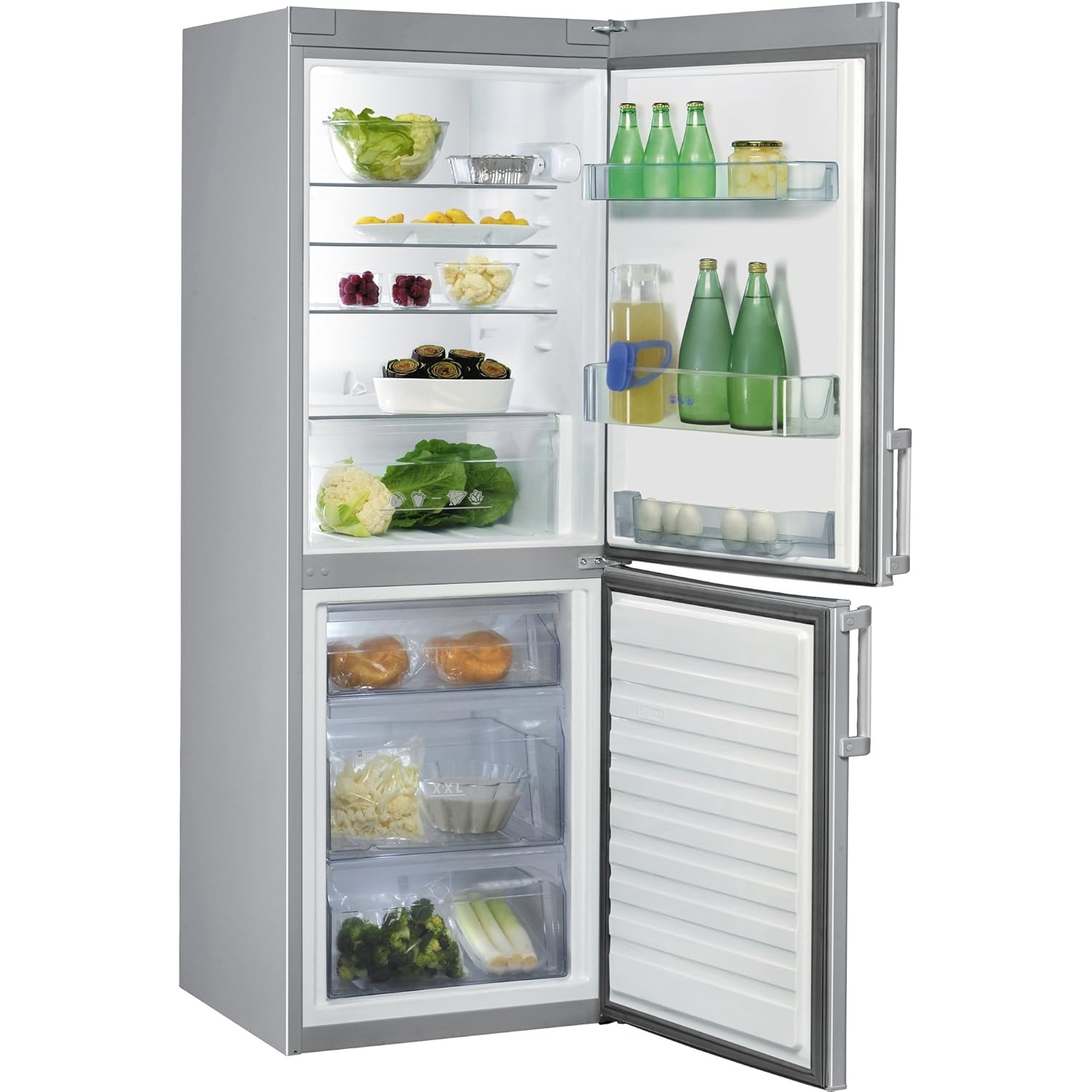 Whirlpool WBE3114 TS Independiente 307L A+ Acero inoxidable nevera ...