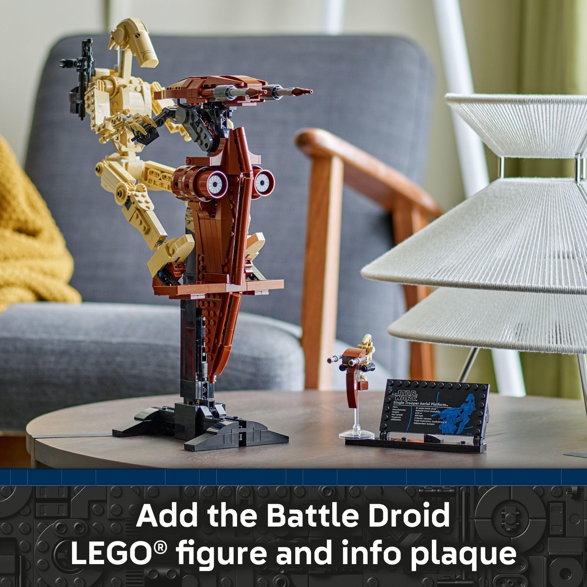 LEGO Star Wars: The Phantom Menace Battle Droid with STAP - Building & Learning Toy for Boys & Girls, Ages 12+ - Star Wars Toy & Model Kit - Gift Idea for Kids - 75428