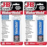 J-B Weld WaterWeld, 1 Hour Cure, Epoxy Putty Stick - 2 Pack, Off-White (8277-2)