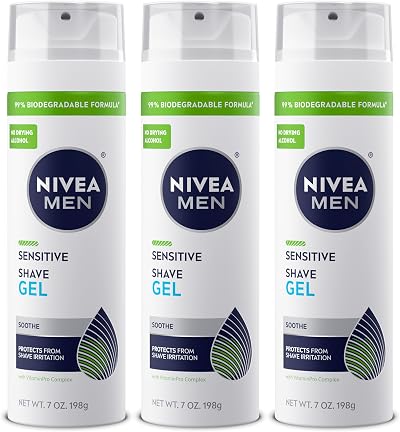 NIVEA MEN Sensitive Shaving Gel 7 oz Pack of 3