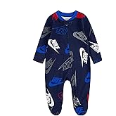 Nike Kids Baby Girl's Sportswear All Over Print Smiley Long Sleeve Footed Coverall (Infant)