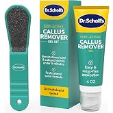 Dr. Scholl's Foot Callus Remover Gel for Feet, Foot File Pedicure Kit | Softer feet fast, callus remover gel for feet with exfoliating foot file, salon professional formula, mess-free application