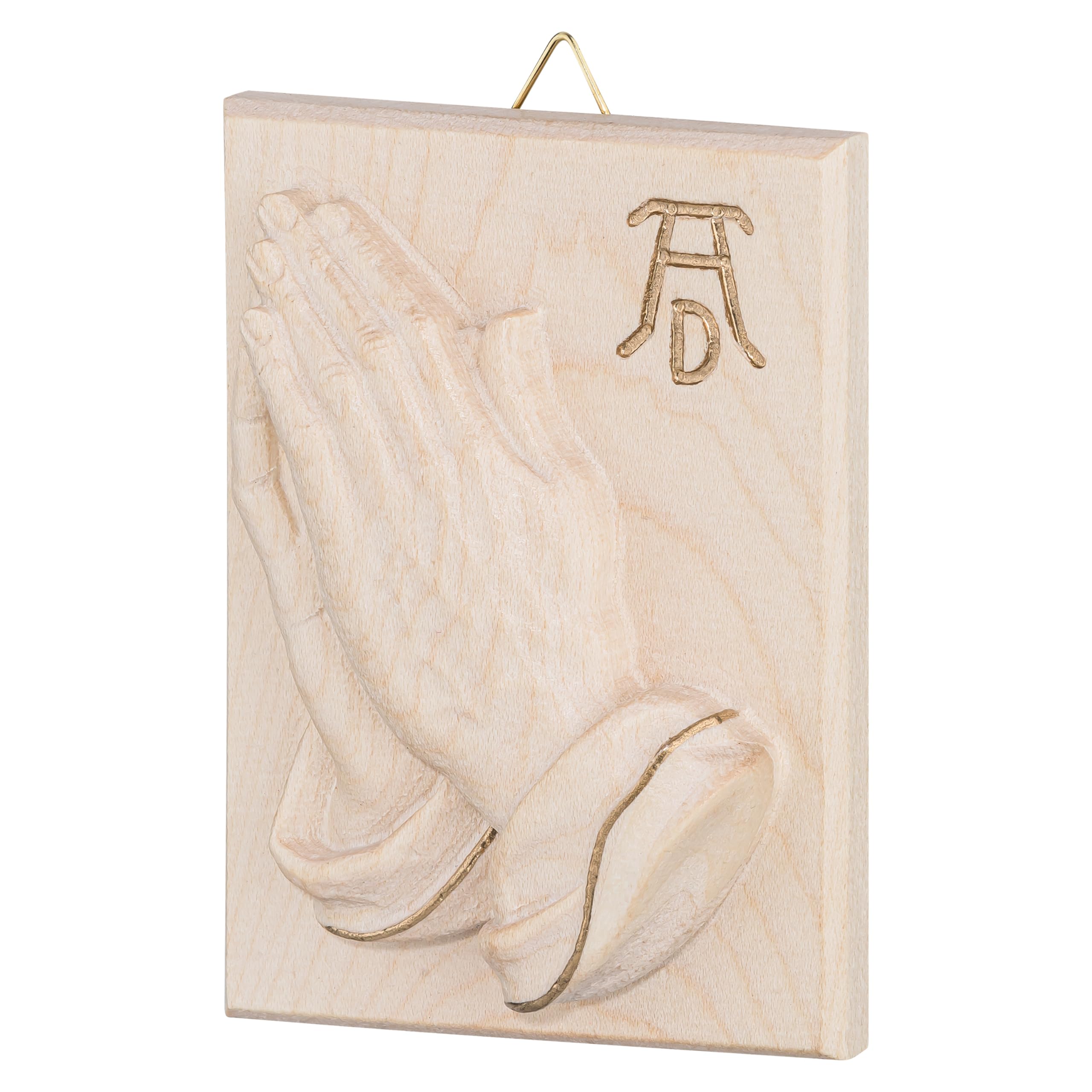 MaMeMi Wooden 'Betende H?de'with Gold Decoration