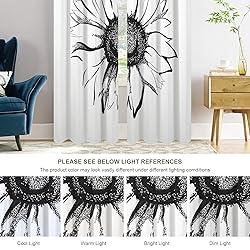 Batmerry White Black Sketch Sunflower Blackout