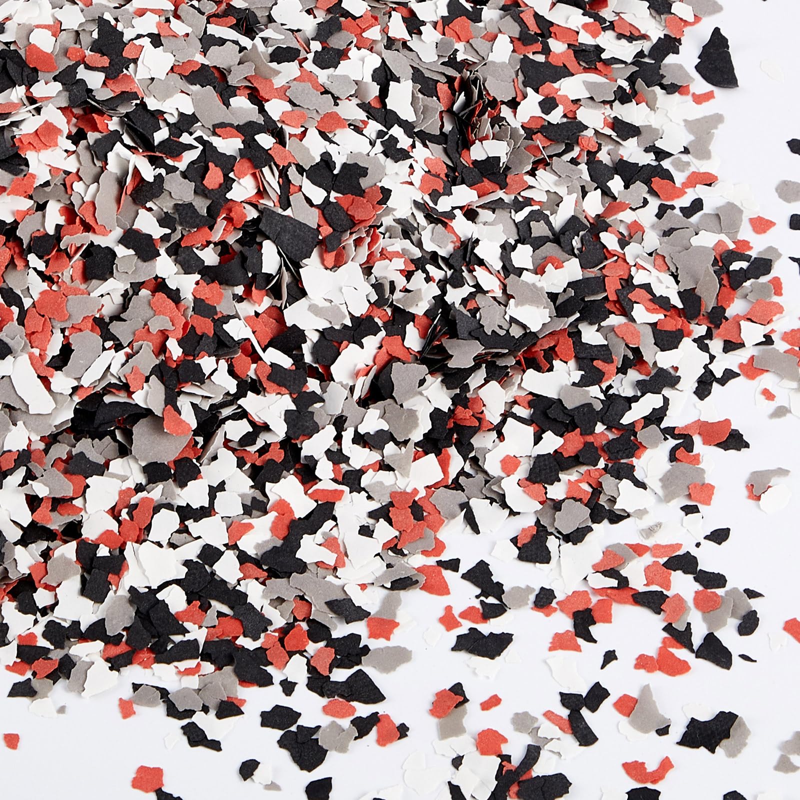 View 1 of **BLUE NOT RED**Taiyin 2.8 Kg/ 6.17 lb Blend Decorative Color Chips Epoxy Flakes for Garage Floor Blend Concrete Coatings Paint Chips for Wall Interior Exterior Basement(6-8 mm,Black, White, Grey, Red)