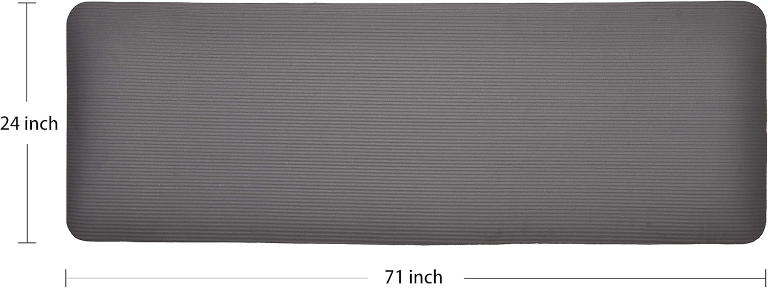 BalanceFrom GoCloud All-Purpose 1-Inch Extra Thick High Density Anti-Tear Exercise Yoga Mat with Carrying Strap (Gray) : Sports & Outdoors