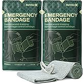 SurviveX Israeli Pressure Bandage 6 Inch - Emergency Bandage - Pressure Dressing for Wounds - Trauma Dressing - Sterile Vacuum-Sealed Packaging - 2 Pack