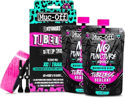 Muc-Off Ultimate Tubeless Setup Kit Tubeless Conversion Kit 25mm Tape 44mm