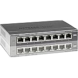NETGEAR GS108Ev3 8-Port Gigabit Smart Managed Plus Switch, ProSAFE Lifetime Protection