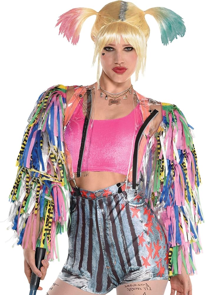 amscan Harley Quinn Caution Tape Jacket 