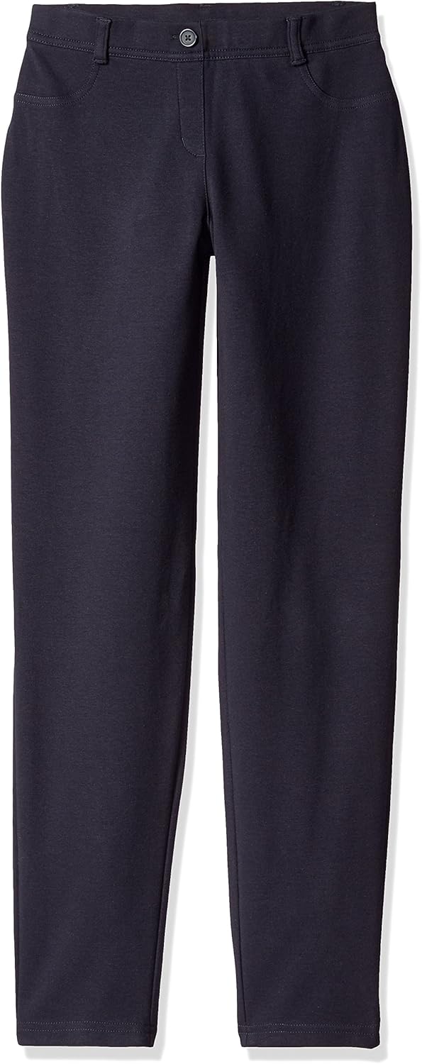 Dockers Little Girls' Uniform Jegging, Navy, 4: Clothing