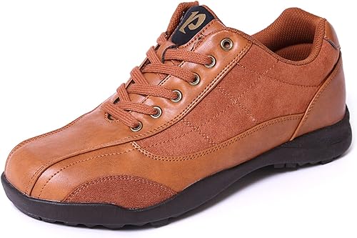 Amazon Phoenix ウォーキングシューズ ファスナー付き 茶 Phoenixwalk レースアップシューズ