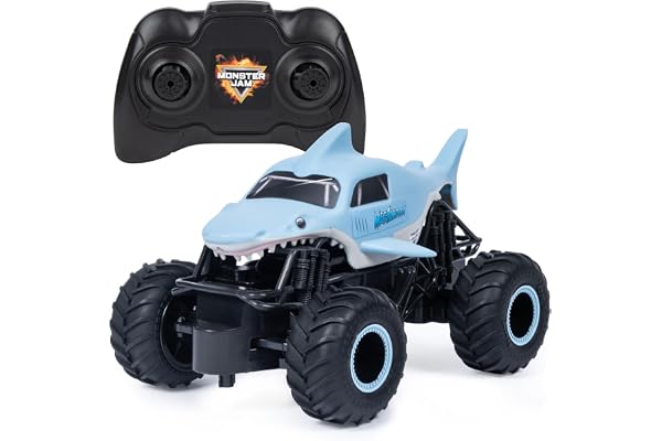 Monster Jam 6047110 Official Megalodon Remote Control Monster Truck, 1:24 Scale, 2.4 GHz, for Ages 4 and Up