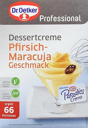 Dr. Oetker Professional Dessertcreme mit Pfirsich-Maracuja-Geschmack, Dessertpulver in 1 kg Packung