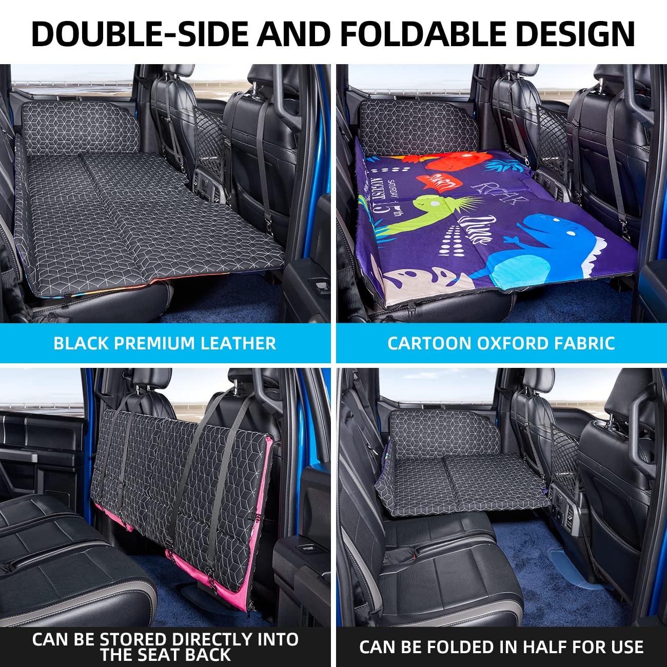 ABE Dog Back Seat Extender for Truck,Truck Dog Seat Cover Back Seat,Non Inflatable Truck Bed Mattress,Dogs Hammock,Pet Seat Covers for F150/RAM1500/Silverado