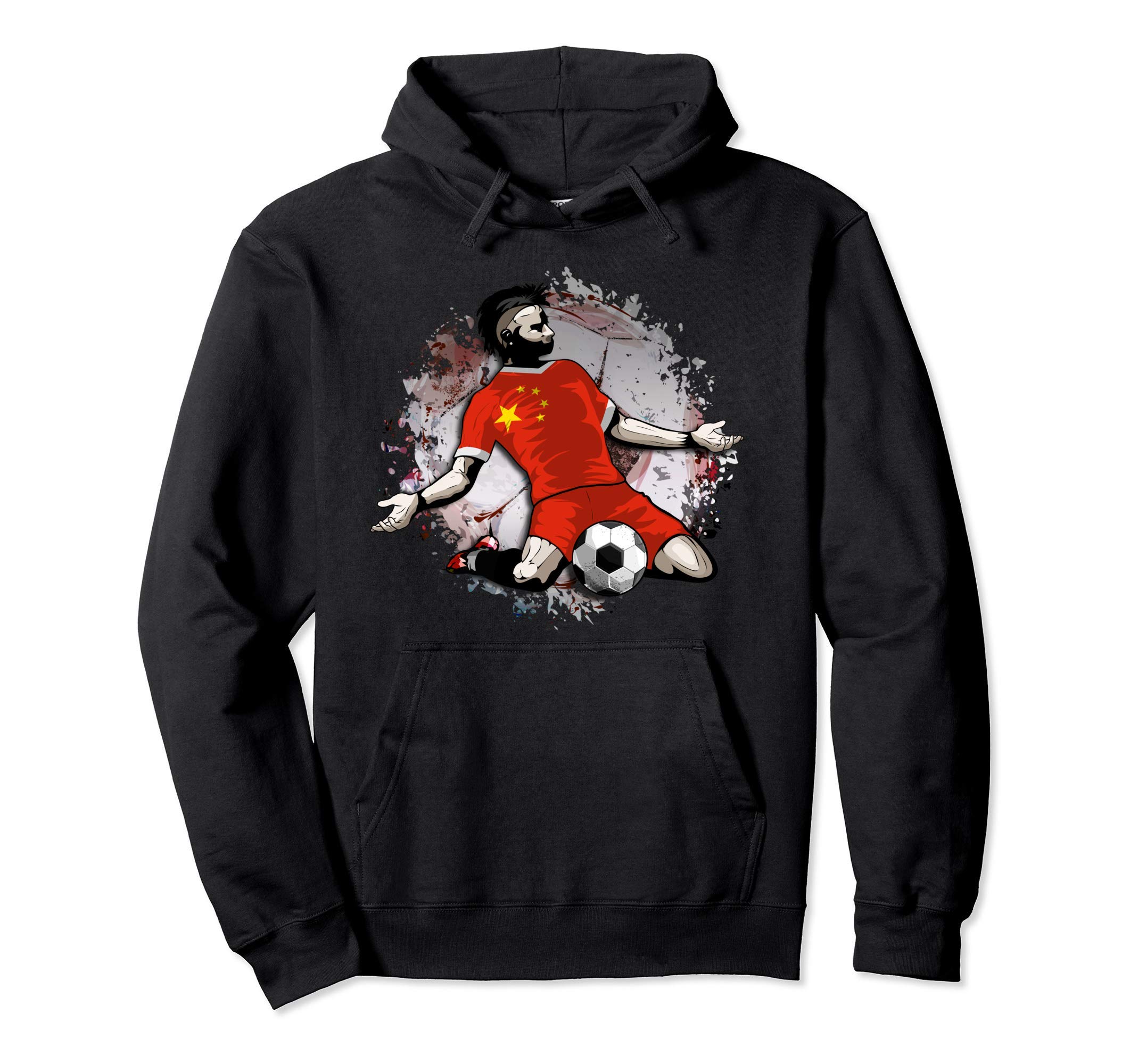 China Soccer Chinese National Flag Proud Football Lovers Art Pullover Hoodie