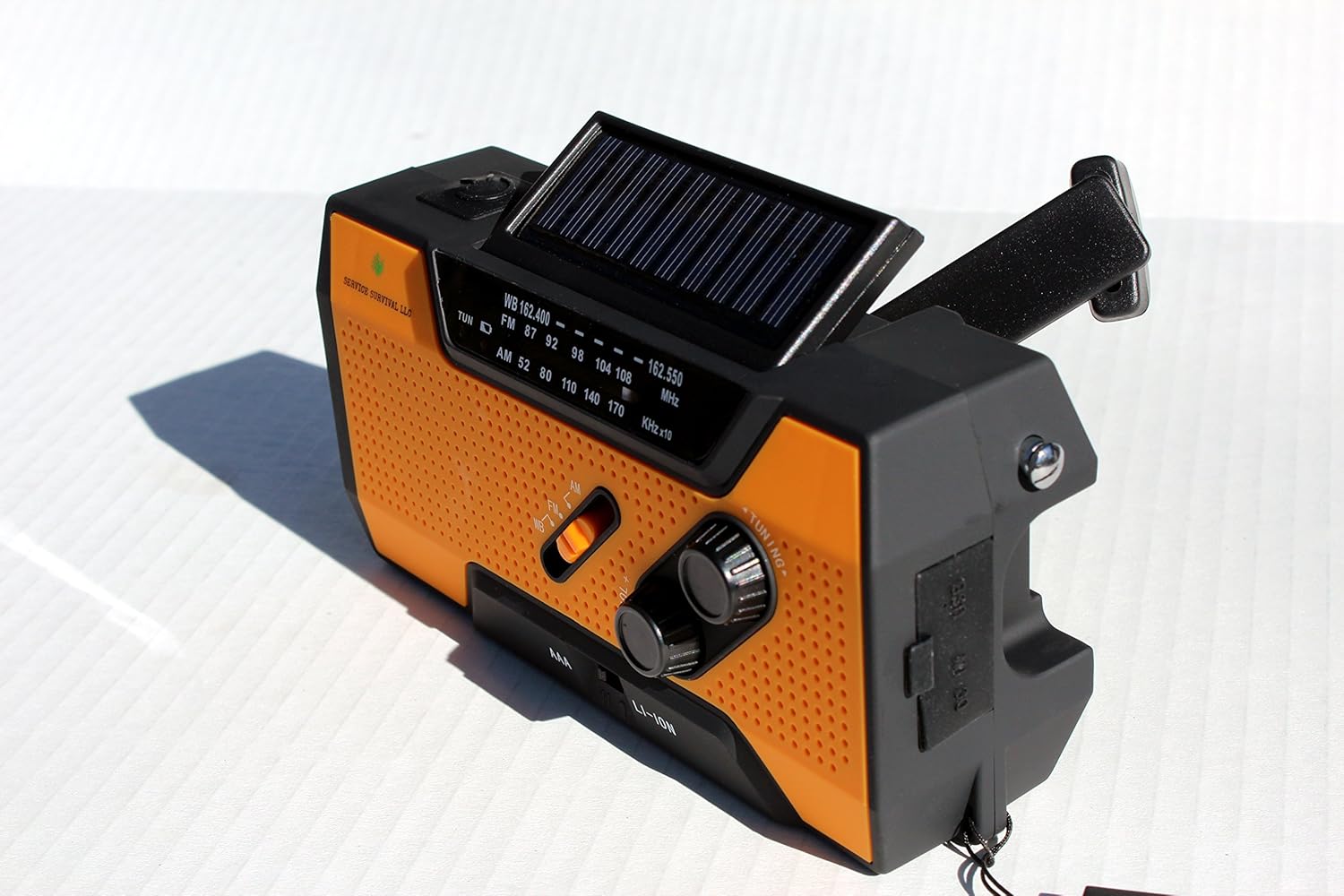 Service Survival Emergency Radio & NOAA Weather Radio | 2000mAh Hand Crank Radio & Battery Powered Radio AM/FM NOAA Solar Radio Weather Radio Weather Radio LED Flashlight USB Power Charger: Home Audio & Theater