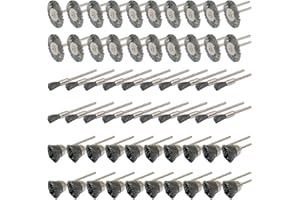 Yasumai 60PC Steel Wire Wheel Brushes Set Kit Accessories for Rotary Tools
