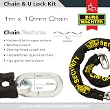 Burg-Wächter 1M Sold Secure Gold Bike Chain and Lock Kit Black view 3