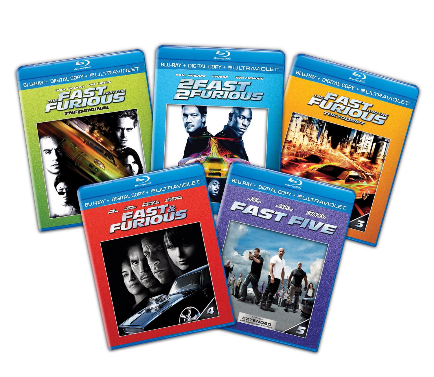 Amazon Com Fast Furious 1 5 Bundle Blu Ray Digital Copy Ultraviolet Movies Tv