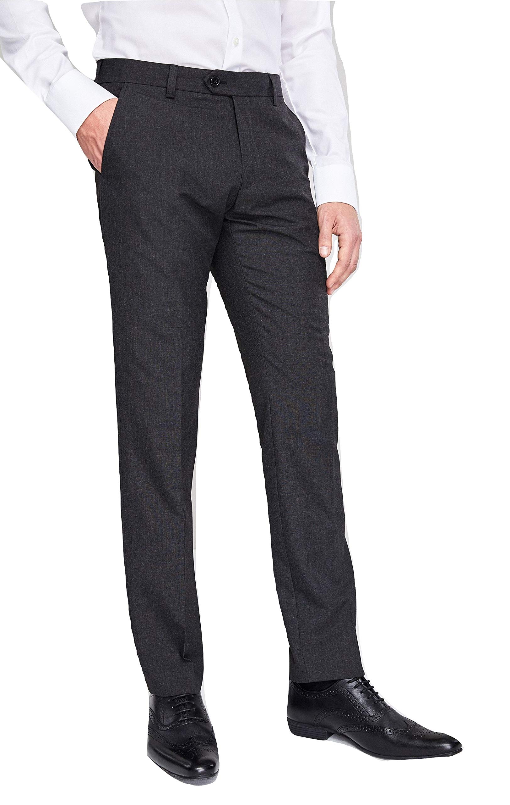 Smart Classic 36L SF Trouser (W36/ L 33", Charcoal)
