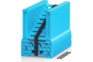 PAULINN 20FT RV Camper Sewer Hose Support, Height Adjustable Sewer Hose Support for RV Camper, Deep Cradles Design, Quick Setup and Takedown, w/Secure Rubber Band & Carrying Strap