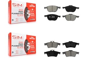 SIM Front Rear Semi-Metallic Brake Pads Kit Replacement For Ford Mazda 3 Escape Focus 5 EcoSport Volvo C-Max S40 C30 Transit 