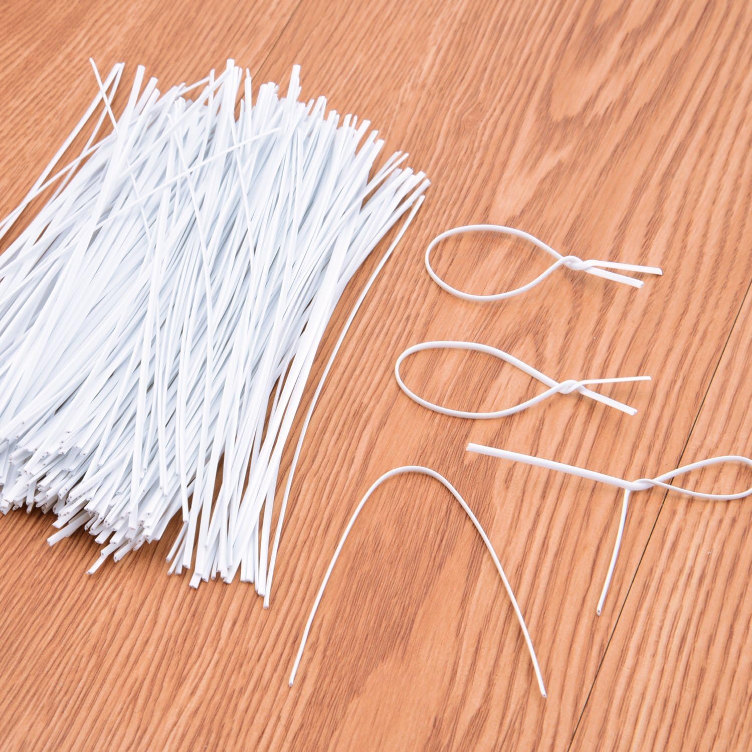 Sunmns 250 Piece Metallic Twist Cable Cord Wire Ties Reusable Fastening (6 Inch, White) - Image 5