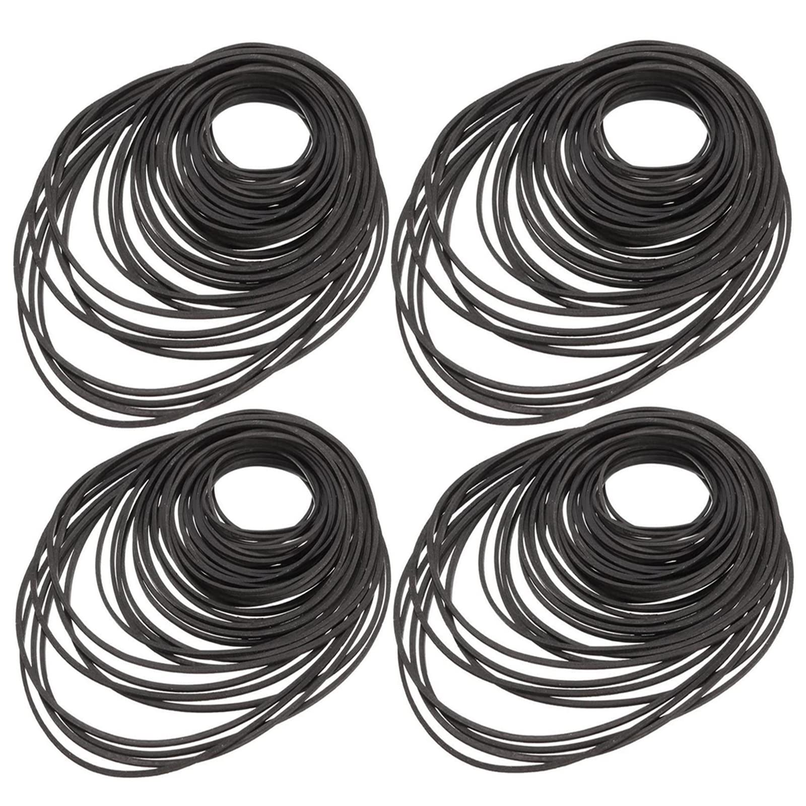 Biluer 180PCS Mix Machine Square Belt, Rubber Tape Belt for Recorders, Video Machines, Walkman, DVD Drives