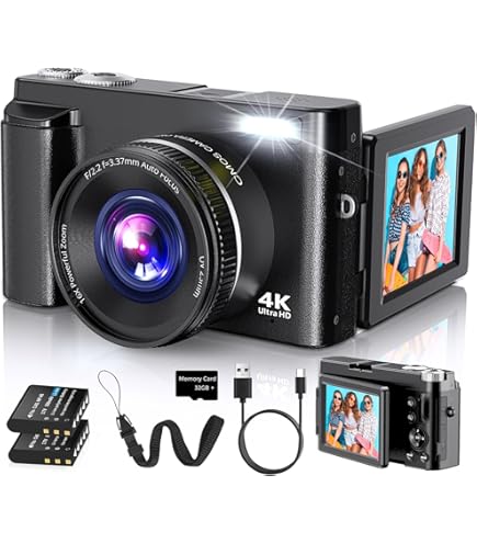 4K 48MP Digital Camera With 16x Zoom & 3" Flip Screen - Vlogging Camera - NBD