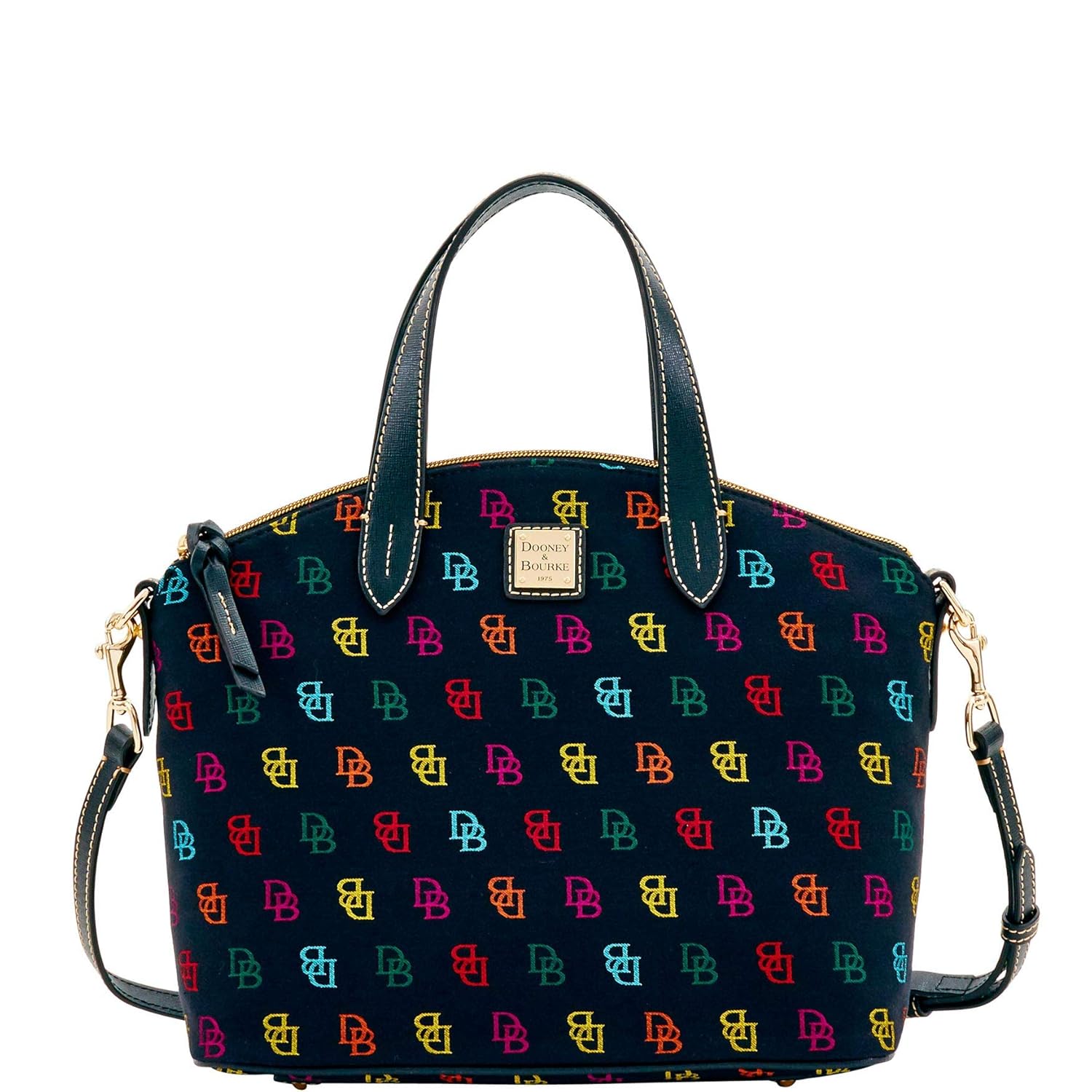 Dooney & Bourke Black Multi Satchel Top Handle Handbags