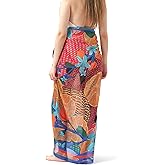 INANKO Women's Beach Cover Up, Sarong Wrap, Full-Length Pareo for Swimsuit Cover Ups