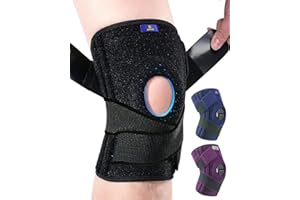 ABYON Knee Brace for Women and Men Plus Size for Meniscus Tear, ACL, Arthritis. Knee Support with Dual Side Stabilizers & Crossed Compression Straps Maximum Support for Pain Relief and Fast Recovery - Please Check How To Size Video