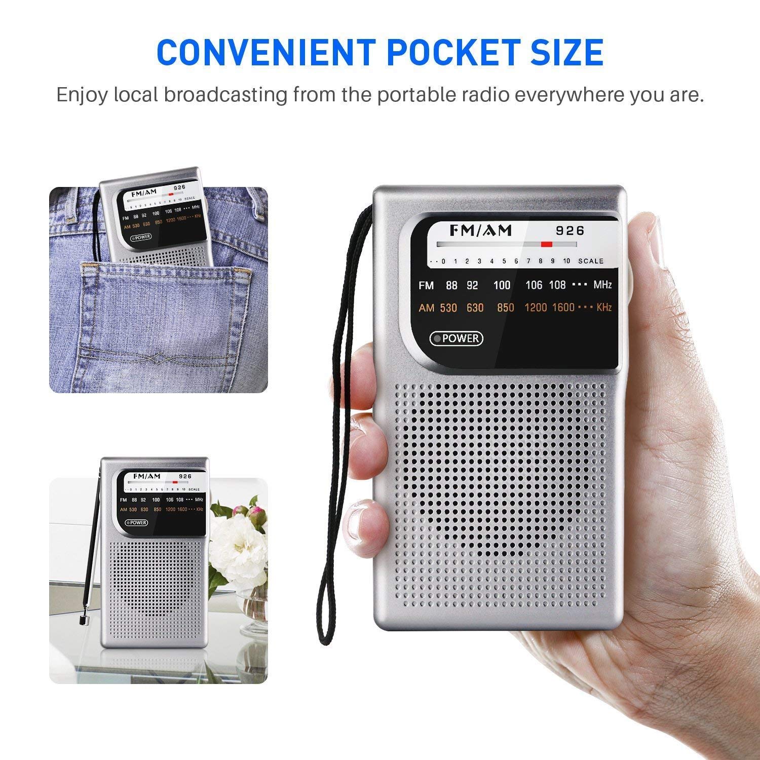 Portable Radio With Alarm Clock And Sleep Timer Am Fm Radio Black Digital Tuning Stereo Radio With 3 5mm Headphone Jack For Walking Jogging Gym Camping Personal Radios Radios Femsa Com