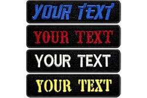 Personalized Full Embroidered Name Patches, Hook- Loop/Iron-On/Sew On Backing, Removable Tactical Tape Custom Military Number