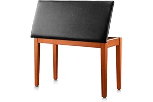 Donner Duet Piano Bench Stool with Storage Wooden Color