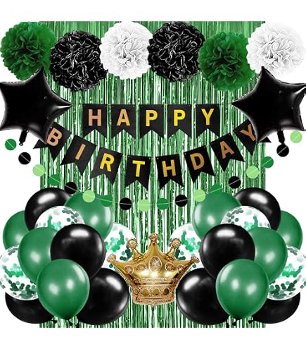 TONIFUL Dark Green Number Balloons 0-9 - 40 Inch Large Mylar Foil Balloons For Birthday Party Decor