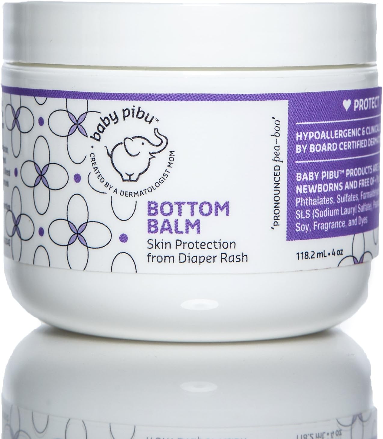 baby pibu Bottom Balm - Fragrance Free - 4 oz