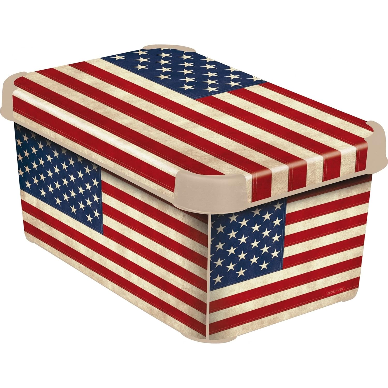 Curver Decorative Plastic Storage box, with cover/lid, Stockholm S USA